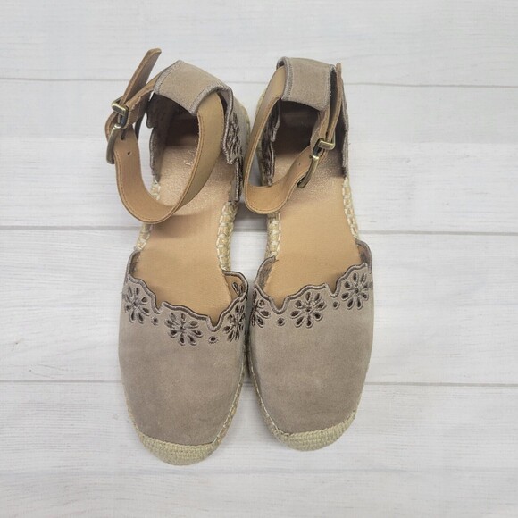 CROWN VINTAGE Tan Espadrille Sandals Size 7 - Picture 2 of 5